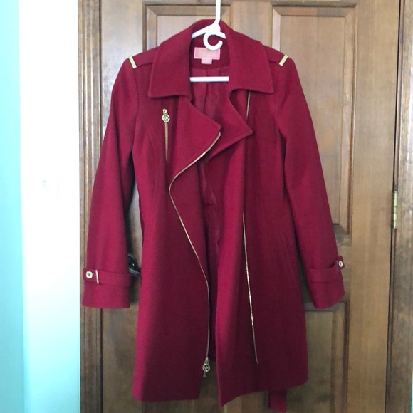 Michael Kors Jackets & Blazers - Michael Kors Cherry Belted Coat